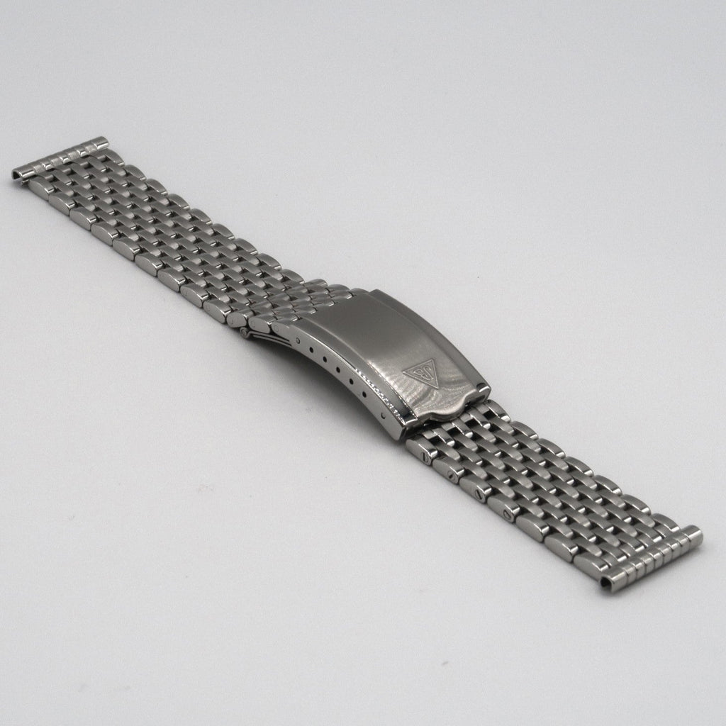 Forstner 9-Row Beads of Rice Stainless Steel Watch Bracelet