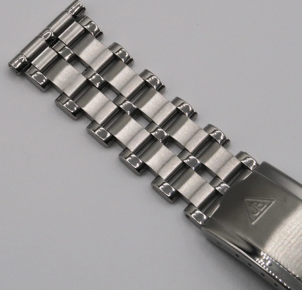 Forstner 5-Row Beads of Rice Stainless Steel Watch Bracelet