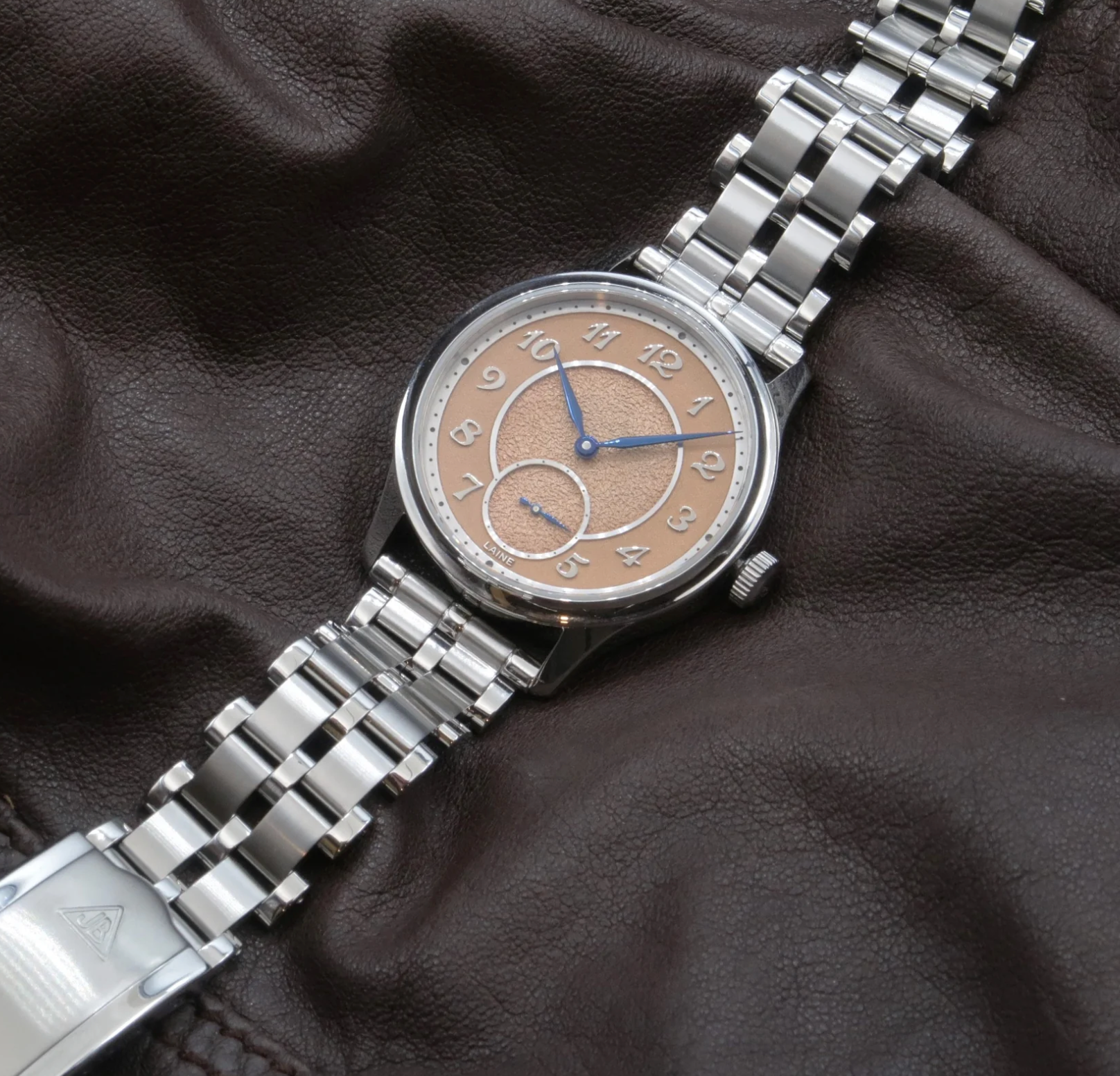 Forstner 5-Row Beads of Rice Stainless Steel Watch Bracelet