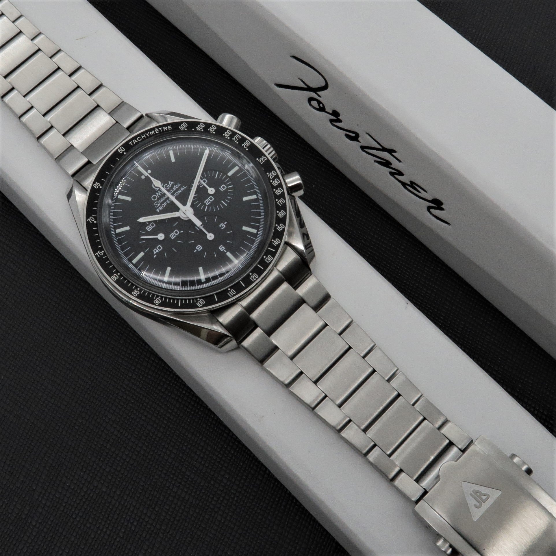Forstner Contemporary Flat Link Bracelet for Omega Speedmaster
