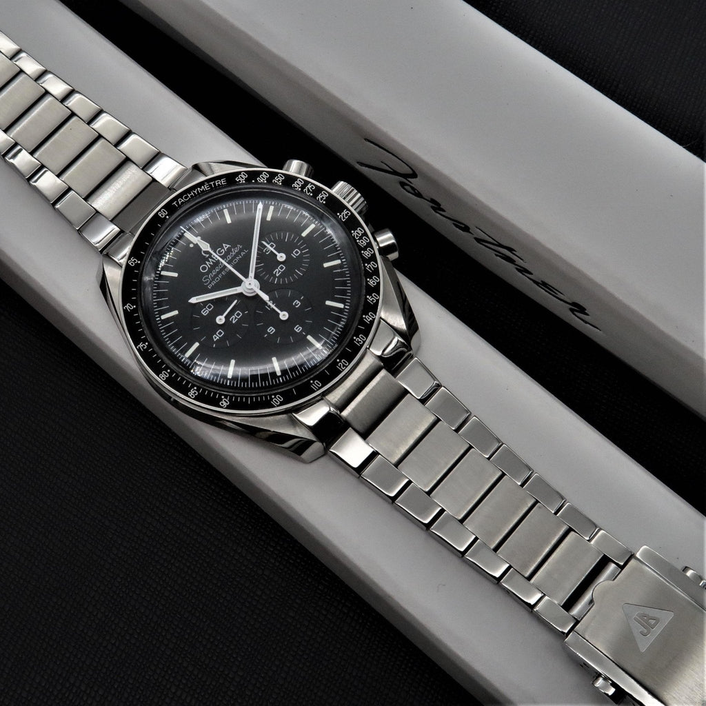 Forstner Contemporary Flat Link Bracelet for Omega Speedmaster